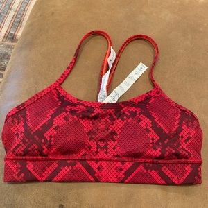 NWOT Red Snakeskin Flow Y Sports Bra